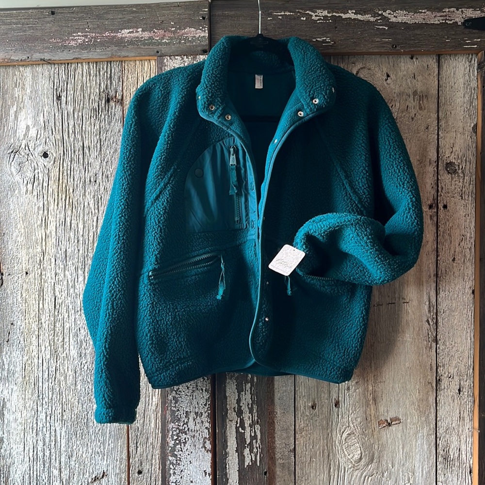 Free People, Hit the Slopes Jacket, Dark Turq NWT